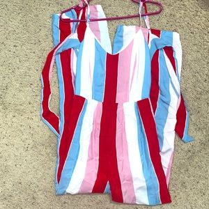 Do + Be boutique stripe jumpsuit